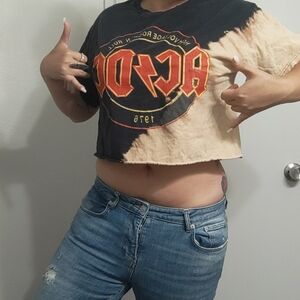 Vintage AC⚡ DC Crop Top